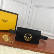 Imitation Cheap FENDI Kan I Leather Runaway Bag 13162 Black HV10197fV17