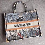 Imitation DIOR BOOK TOTE BAG IN EMBROIDERED CANVAS C1286 Light Grey HV06881SU58