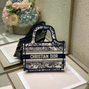 Imitation Fashion MINI DIOR BOOK TOTE Embroidery S5475Z Blue HV07563kd19