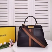 Imitation FENDI PEEKABOO ICONIC leather bag F0826 black HV01849Za30