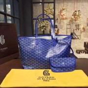 Imitation Goyard Y Doodling Calfskin Leather Tote Bag 36987 blue HV09554EY79