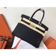 Imitation Hermes Birkin 35CM Tote Bag Original Togo Leather BK35 black HV02984EY79