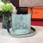 Imitation Hermes Evelyne original togo leather mini Shoulder Bag H1187 Light green HV00408SU87