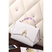 Imitation Hermes kelly 35CM stirrup top handle bag 30560 white HV09719SU34