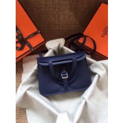 Imitation Hermes Original Halzan mini bag H069523 blue HV01369SU34