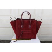 Imitation High Quality Celine luggage phantom tote bag suede leather 3341 burgundy HV01522HH94