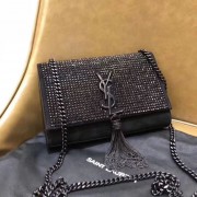 Imitation SAINT LAURENT leather shoulder bag Y552024 black HV08201Dl40