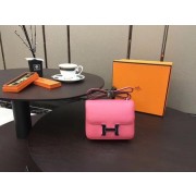 Imitation Top Hermes Constance Original Leatehr mini Shoulder Bag 8006 rose HV03286tr16