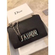 JADIOR FLAP BAG IN BLACK CALFSKIN M9000 HV11965xa43