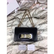 JADIOR FLAP BAG WITH CHAIN IN BLACK CALFSKIN M9000 HV08619fr81