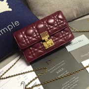 Knockoff 2017 dior DIORADDICT WALLET ON CHAIN 7056 wine HV06985NL80