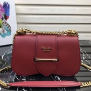 Knockoff AAAAA Prada Sidonie leather shoulder bag 1BD184 Wine HV06893Jc39