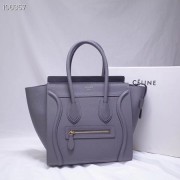 Knockoff Best CELINE MICRO LUGGAGE HANDBAG IN LAMINATED LAMBSKIN 167793-13 HV10095sm35