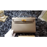 Knockoff Best Hermes Kelly 22cm mini tote bag calf leather K011 light gray HV02795sm35