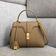 Knockoff CELINE SMALL 16 BAG IN SATINATED CALFSKIN 188003 Khaki HV02596fY84