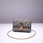 Knockoff Dior DIORAMA leather Chain bag S2012 green HV11680Ez66