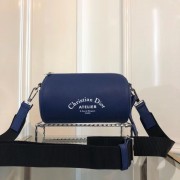 Knockoff Dior Original GRAINED CALFSKIN ROLLER POUCH WITH ATELIER PRINT 1ATPO061 blue HV07348tp21