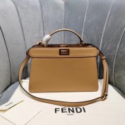 Knockoff Fendi PEEKABOO ISEEU EAST-WEST leather bag 8BN323A apricot HV08263eF76