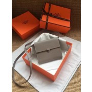 Knockoff Hermes Clutch Epsom calfskin H0589 grey HV00397cS18