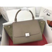 Knockoff High Quality Celine Trapeze Bag Original Leather 3342 Khaki HV10371Lg12