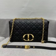 Knockoff LARGE DIOR CARO BAG Black Soft Cannage Calfskin M9243U HV04118vf92