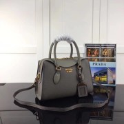 Knockoff Prada Calf leather Tote Bag 1BH093 grey HV02605NL80