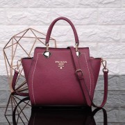 Knockoff Prada Calfskin Leather Tote Bag 8016 wine HV09715tU76