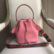 Knockoff Prada Leather bucket bag 1BE018 pink HV07371iV87