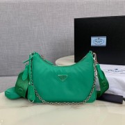 Knockoff Prada Re-Edition 2005 nylon shoulder bag 1BH204 green HV02582JF45