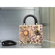 LADY DIOR DIOR TOTE EMBROIDERED CANVAS BAG CA0111-2 HV11446np57