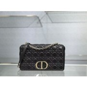 LARGE DIOR CARO BAG Soft Cannage Calfskin M9243U black HV03168Gw67