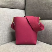 Luxury CELINE SANGLE SMALL BUCKET BAG IN SOFT GRAINED CALFSKIN 189303 ROSE HV10215Px24