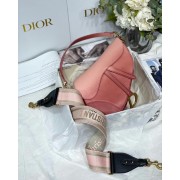 Luxury DIOR SADDLE BAG Gradient Calfskin M0446C Pink &Shoulder strap HV07855UV86