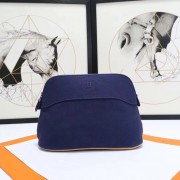 Luxury Hermes Cosmetic Bag H3699 Dark Blue HV08025Px24