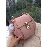 Luxury Replica Chloe Drew Shoulder Bags Calfskin Leather 3369 Pink HV00104vv50