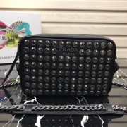 Luxury Replica Prada Diagramme bag with crystals 1BH103 black HV08134vv50