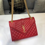 Luxury SAINT LAURENT Medium satchel 487206 red HV04486QT69