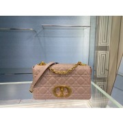 MEDIUM DIOR CARO BAG Soft Cannage Calfskin M9242 pink HV10792dN21