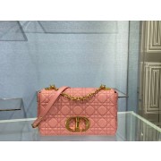 MEDIUM DIOR CARO BAG Soft Cannage Calfskin M9242 rose HV05206nE34