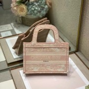 MINI DIOR BOOK TOTE Embroidery S5475Z pink HV07750ED90