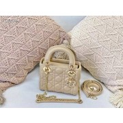 MINI LADY DIOR BAG Cannage Lambskin M0505OC Beige HV00665kC27