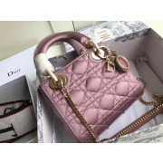 MINI LADY DIOR SATIN BAG M424 Pink Purple HV06513HB29