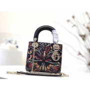 MINI LADY DIOR-TAS VAN GEBORDUURD KALFSLEER M0505 HV02740Gp37