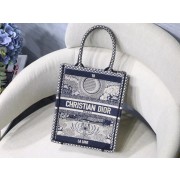 MOON VERTICAL DIOR BOOK TOTE TAROT EMBROIDERED CANVAS BAG M1272Z-3 HV02470Va47