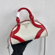 Prada Calf skin tote 1BD071 white&red HV01242io33