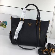 Prada Calfskin Leather Tote Bag 0904 black HV03694hc46