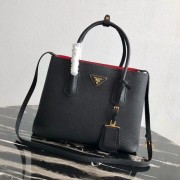 Prada Deer skin bag 1BG008 black&red HV08796wn15