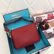 Prada leather shoulder bag 66136 red HV00875HW50