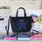 Prada Nylon cloth casual bag N2835 blue HV11746rJ28