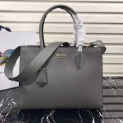 Prada Saffiano Cuir Original Leather Tote Bag 1BG088 grey HV11200rf34